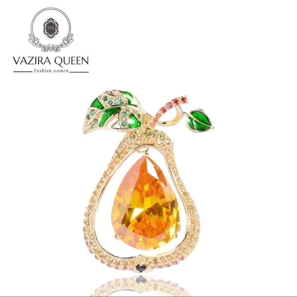 VQ Pear Brooch